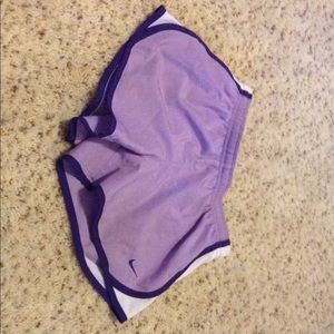 Purple Nike dri-fit shorts